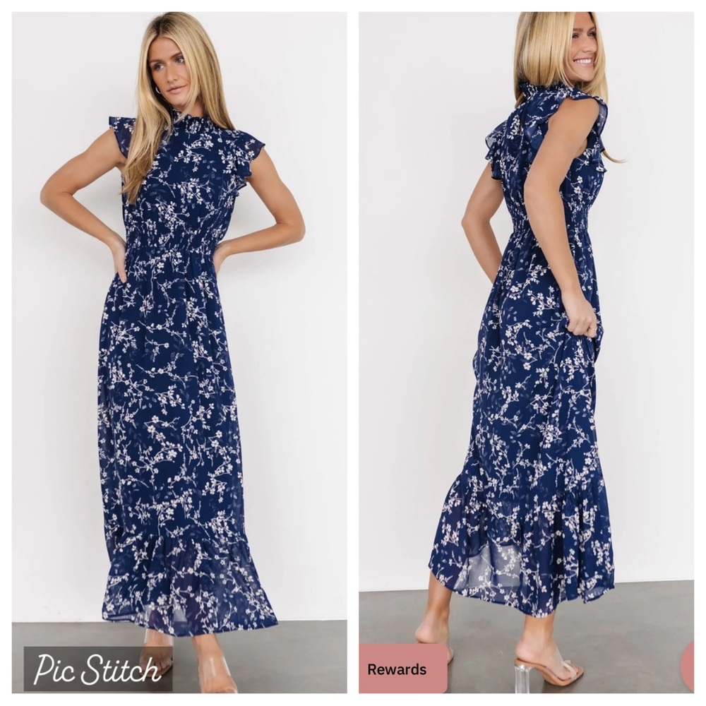 Baltic Born Kearny Ruffle Maxi Cottagecore Feminine Dress